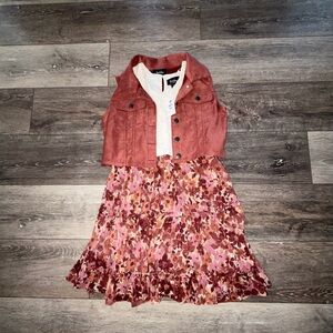 Floral Dress w/ Vest NWT